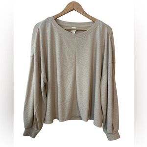 H&M Beige Long Sleeve Top Size Large